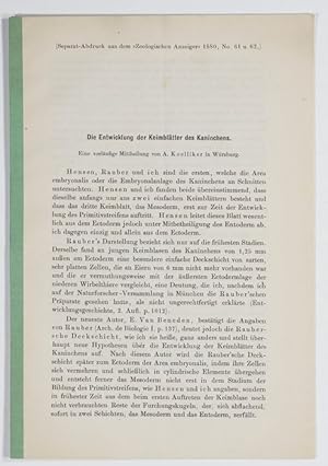 Seller image for Die Entwicklung der Keimbltter des Kanninchens. for sale by Antiq. F.-D. Shn - Medicusbooks.Com