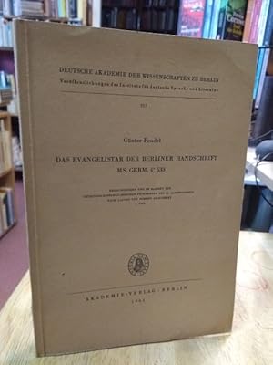 Das Evangelistar der Berliner Handschrift Ms. germ. 4° 533. Herausgegeben und im Rahmen der Thüri...