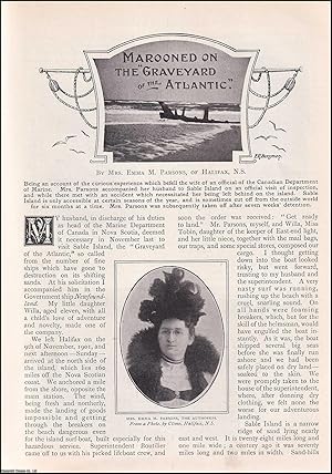 Seller image for Marooned on the Graveyard of the Atlantic at Sable Island. An uncommon original article from the Wide World Magazine 1902. for sale by Cosmo Books