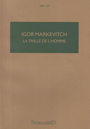 Image du vendeur pour La Taille de l'Homme - Study Score mis en vente par Hancock & Monks Music