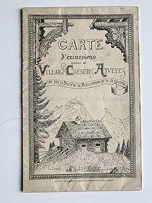 Carte d'excursions autour de Villars, Chesières, Arveyes.