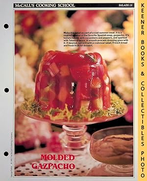 McCall's Cooking School Recipe Card: Salads 19 - Molded Gazpacho Salad With Avocado Dressing : Re...