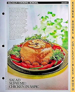 McCall's Cooking School Recipe Card: Salads 5 - Chicken Salad In Aspic : Replacement McCall's Rec...