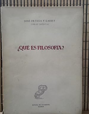 Imagen del vendedor de Qu es la Filosofa? a la venta por Libros de Ultramar Alicante