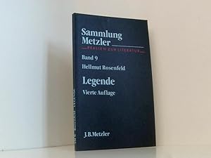 Bild des Verkufers fr Sammlung Metzler, Bd.9, Legende Hellmut Rosenfeld zum Verkauf von Book Broker