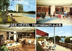 Ansichtskarte / Postkarte Hemsbach an der Bergstraße, See-Hotel, Inneres