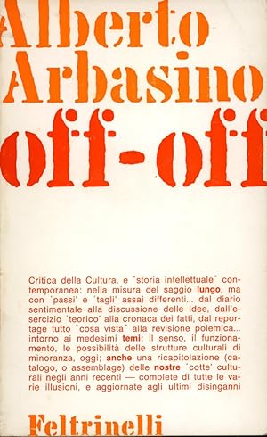 Immagine del venditore per Off- off venduto da Studio Bibliografico Marini