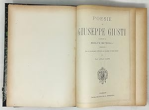 Imagen del vendedor de POESIE DI GIUSEPPE GIUSTI a la venta por LE MILLE E UNA CARTA