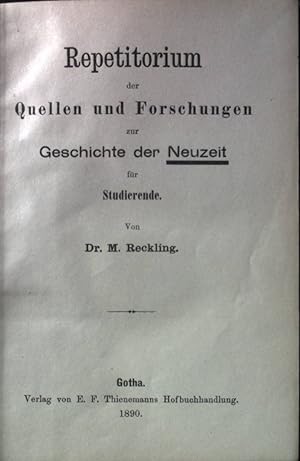 Repetitorium der Quellen und Forschungen zur Geschichte der Neuzeit.