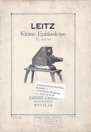 Imagen del vendedor de LEITZ Kleine Epidaskope Vc und Vd a la venta por Klaus Kreitling