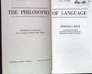 Bild des Verkufers fr The Philosophy of Language. Studies in Language. zum Verkauf von books4less (Versandantiquariat Petra Gros GmbH & Co. KG)