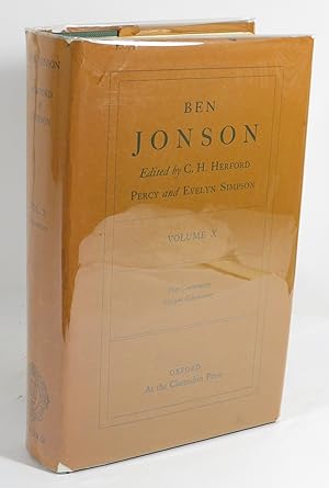 Bild des Verkufers fr Ben Jonson : Volume X : Play Commentary - Masque Commentary zum Verkauf von Renaissance Books, ANZAAB / ILAB