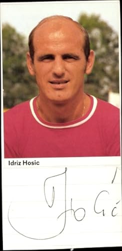 Imagen del vendedor de Ansichtskarte / Postkarte Fuballspieler Idriz Hosic, Autogramm, Portrait, Nationalmannschaft von Jugoslawien a la venta por akpool GmbH