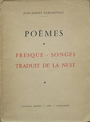 Seller image for Pomes: Presque-Songes - Traduit de la nuit for sale by Bouquinerie L'Ivre Livre