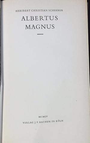 Image du vendeur pour Albertus Magnus. mis en vente par Antiquariat Bookfarm