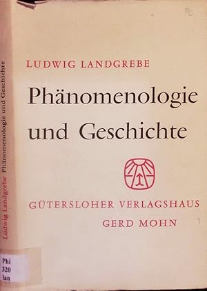 Bild des Verkufers fr Phnomenologie und Geschichte. zum Verkauf von Antiquariat Bookfarm