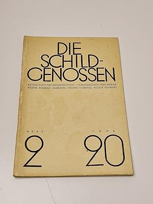 Imagen del vendedor de Die Schildgenossen - Katholische Zweimonatsschrift. (Heft 2, Jahr 20, 1941) a la venta por BcherBirne