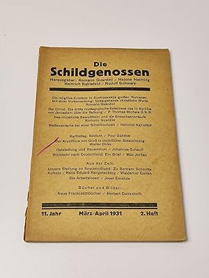 Imagen del vendedor de Die Schildgenossen - Katholische Zweimonatsschrift. (Heft 2, Jahrgang 11, Mrz / April 1931) a la venta por BcherBirne
