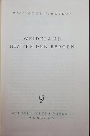 Immagine del venditore per WEIDELAND HINTER DEN BERGEN. venduto da Antiquariat Bookfarm