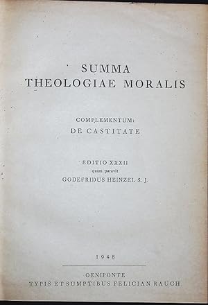 Imagen del vendedor de SUMMA THEOLOGIAE MORALIS. a la venta por Antiquariat Bookfarm