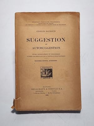 Bild des Verkufers fr Suggestion et Autosuggestion zum Verkauf von Antiquariat Bookfarm