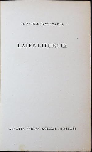 Bild des Verkufers fr Laienliturgik. zum Verkauf von Antiquariat Bookfarm