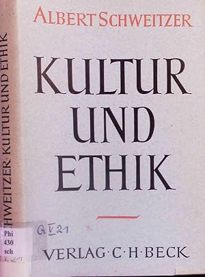 Bild des Verkufers fr Kultur und Ethik. zum Verkauf von Antiquariat Bookfarm