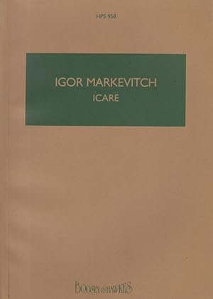 Image du vendeur pour Icare for Orchestra - Study Score mis en vente par Hancock & Monks Music