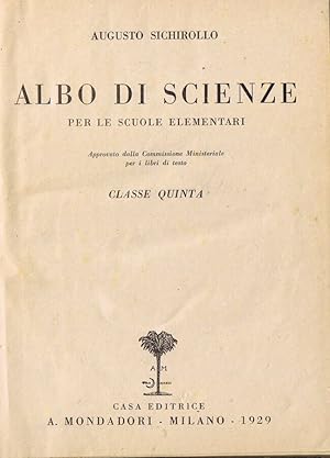 Bild des Verkufers fr Albo di Scienze per le Scuole Elementari zum Verkauf von Biblioteca di Babele