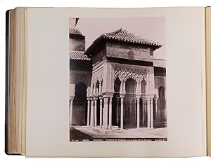Immagine del venditore per [Photography - Spain]. Toledo, Crdoba, Granada.1890. Large oblong album (32 x 40 cm). 89 original photographs, mostly 20 x 26 cm. Half blind-tooled greenish brown calf and grey/green net grained cloth over boards, with the title in gold on the front board, red edges and decorated endpapers. venduto da Antiquariaat FORUM BV