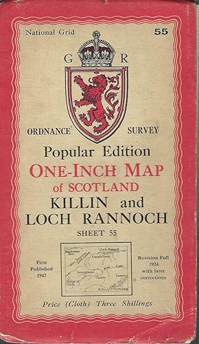 OS One - Inch Map of Scotland: Killin and Loch Rannoch Sheet 55