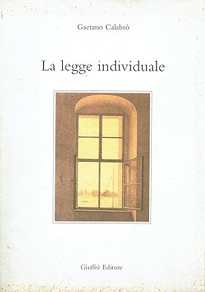 Seller image for La legge individuale for sale by Studio Bibliografico Viborada