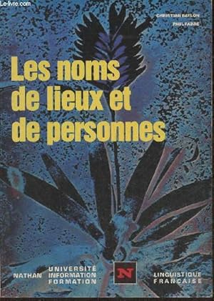 Image du vendeur pour Les noms de lieu et de personnes (Universit information formation) mis en vente par Le-Livre