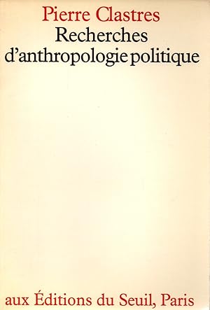 Seller image for Recherches d'anthropologie politique for sale by JP Livres