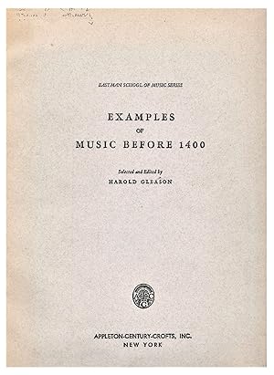 Image du vendeur pour Examples of Music Before 1400 (Eastman School of Music Studies) mis en vente par Schindler-Graf Booksellers