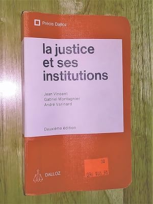 Seller image for la justice et ses institutions - deuxime dition for sale by Livresse