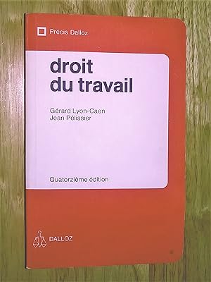 Seller image for droit du travail - Quatorizime dition for sale by Livresse