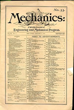 Mechanics: A Weekly Jornal of Engineering and Mechanical Progress No. 53, January 6, 1883