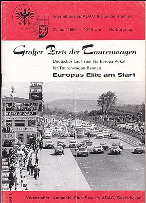 Großer Preis der Tourenwagen Nürburgring 1964 Offizielles Programm : Deutscher Lauf zum Fia-Europ...