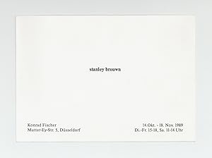 Imagen del vendedor de Exhibition card: stanley brouwn (14 October-18 November 1989) a la venta por Jonathan A. Hill, Bookseller Inc.