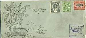 W.W.II Togatabu (sic) envelope with map and personal letter, with stamps, not franked