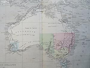 Australia West Australia New South Wales Sydney Perth Tasmania 1855 Dufour map