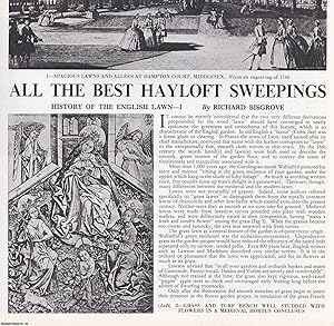 Bild des Verkufers fr History of the English Lawn. Several pictures and accompanying text, removed from an original issue of Country Life Magazine, 1986. zum Verkauf von Cosmo Books