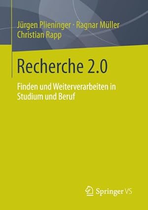 Immagine del venditore per Recherche 2.0 venduto da BuchWeltWeit Ludwig Meier e.K.