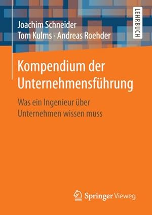 Image du vendeur pour Kompendium der Unternehmensfhrung mis en vente par BuchWeltWeit Ludwig Meier e.K.