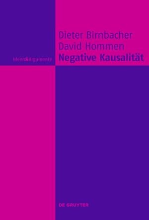 Bild des Verkufers fr Negative Kausalitt zum Verkauf von BuchWeltWeit Ludwig Meier e.K.
