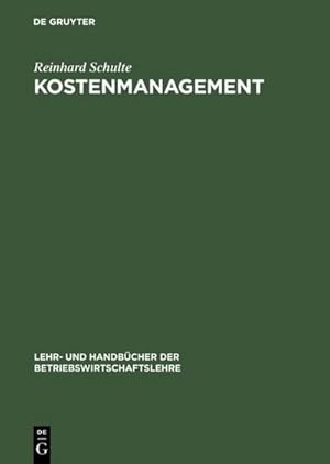 Imagen del vendedor de Kostenmanagement a la venta por BuchWeltWeit Ludwig Meier e.K.