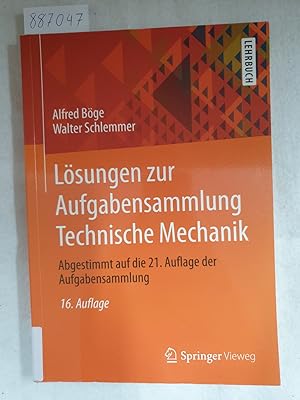 Bild des Verkufers fr Lsungen zur Aufgabensammlung Technische Mechanik : zum Verkauf von Versand-Antiquariat Konrad von Agris e.K.