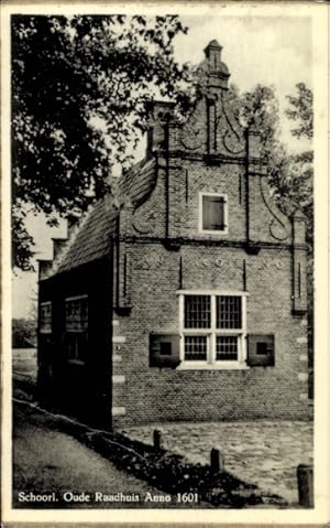Bild des Verkufers fr Ansichtskarte / Postkarte Schoorl Nordholland Niederlande, Oude Raadhuis Anno 1601 zum Verkauf von akpool GmbH