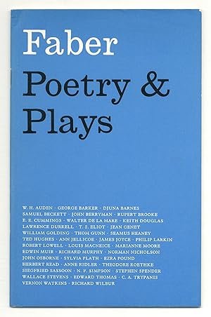 Imagen del vendedor de Poetry and Plays a la venta por Between the Covers-Rare Books, Inc. ABAA